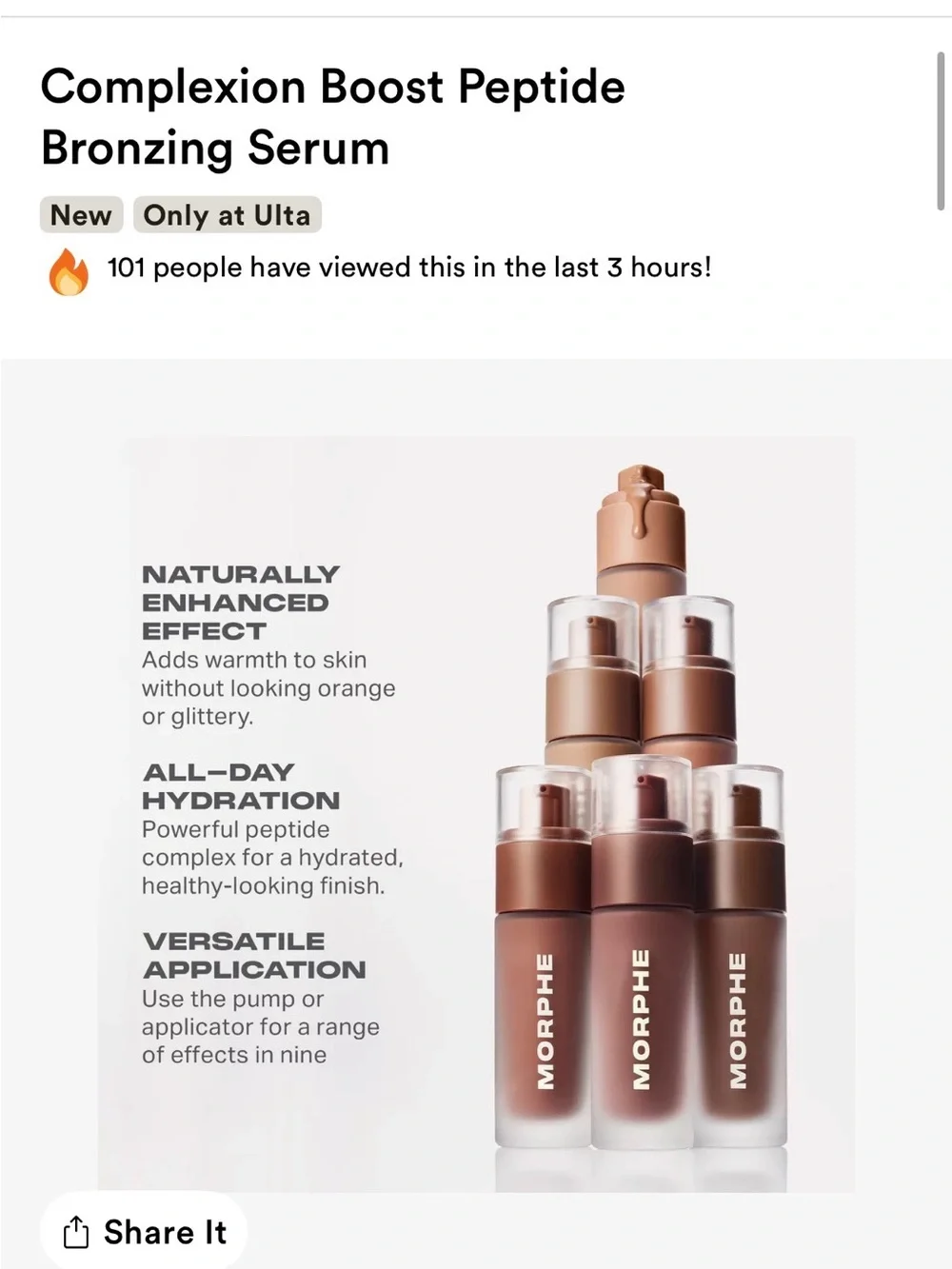 Morphe set includes